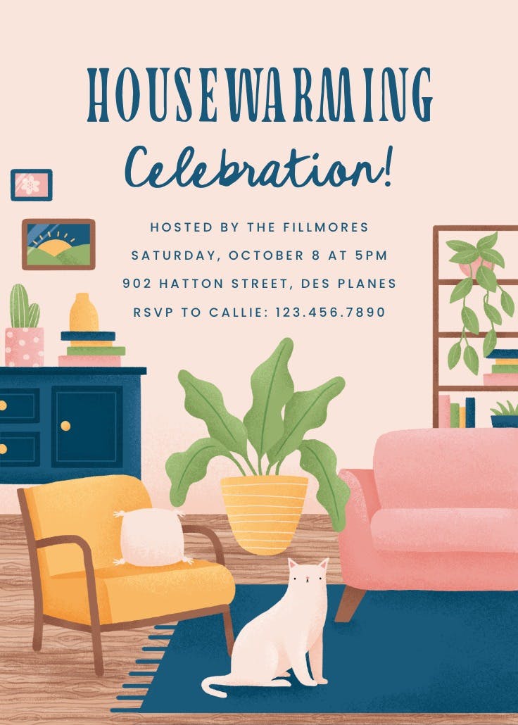 Cozy home - open house invitation